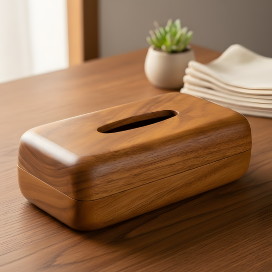 Wooden Tissue Box
